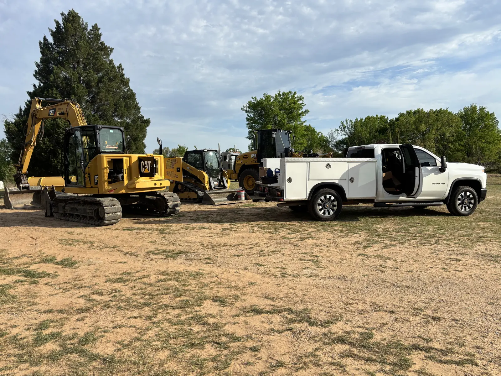Fleet equipment lineup ready for return to jobsite after service