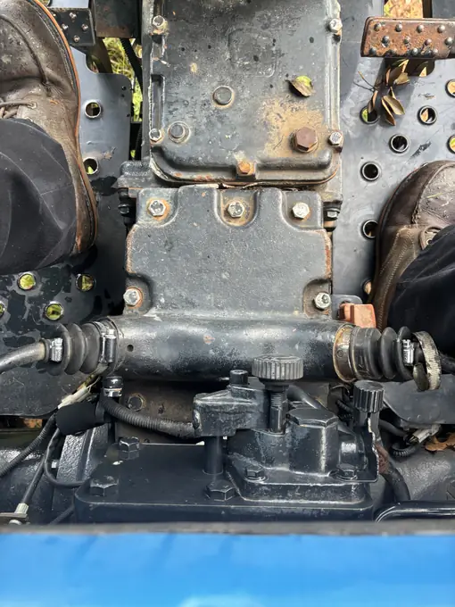 Diesel engine block repair close-up