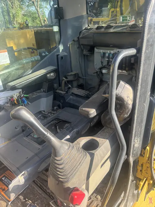 Excavator cab interior control repair